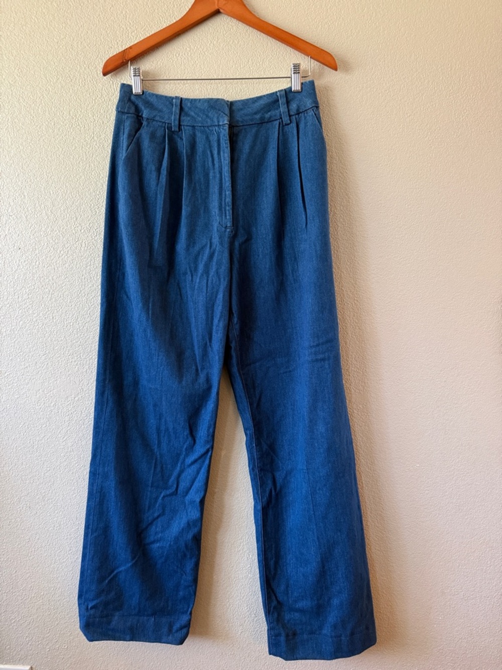 Favorite Daughter Indigo Wide-Leg Corduroy Trousers